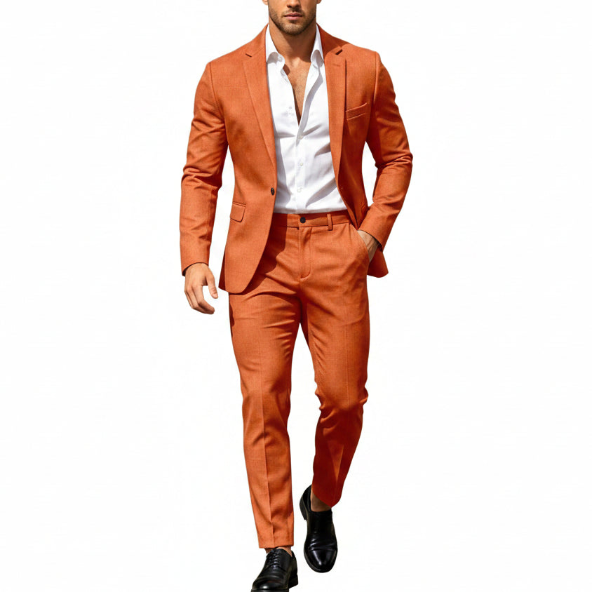 Men’s Lightweight Two-Piece Suit – Refined Tailoring for Weddings and Business