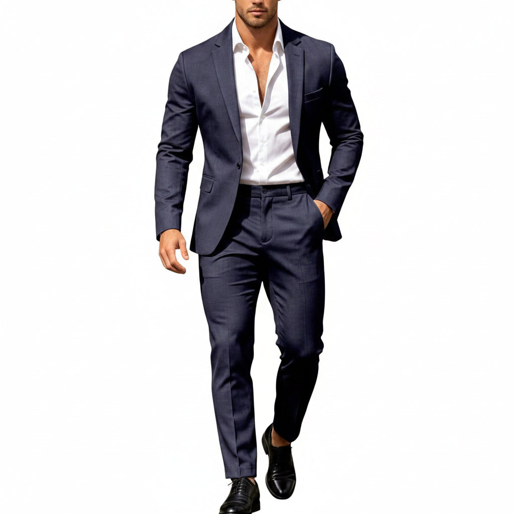 Men’s Lightweight Two-Piece Suit – Refined Tailoring for Weddings and Business