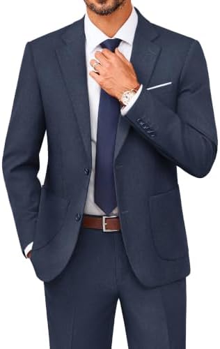 Men’s Contemporary Two-Piece Suit – Slim Tailored Set for Business and Formal Events