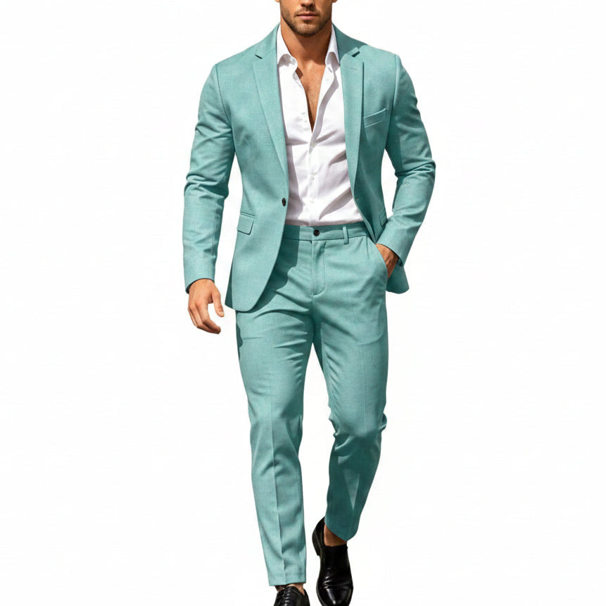 Men’s Lightweight Two-Piece Suit – Refined Tailoring for Weddings and Business