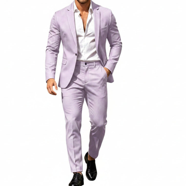 Men’s Lightweight Two-Piece Suit – Refined Tailoring for Weddings and Business