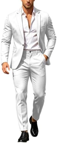Men’s Modern Two-Piece Suit – Single-Button Blazer Set for Celebrations and Business