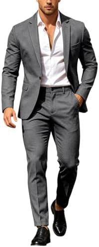Men’s Modern Two-Piece Suit – Single-Button Blazer Set for Celebrations and Business