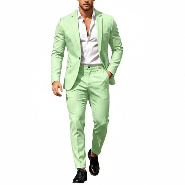 Men’s Lightweight Two-Piece Suit – Refined Tailoring for Weddings and Business