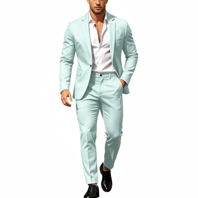 Men’s Lightweight Two-Piece Suit – Refined Tailoring for Weddings and Business