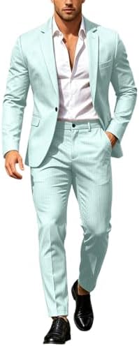 Men’s Modern Two-Piece Suit – Single-Button Blazer Set for Celebrations and Business
