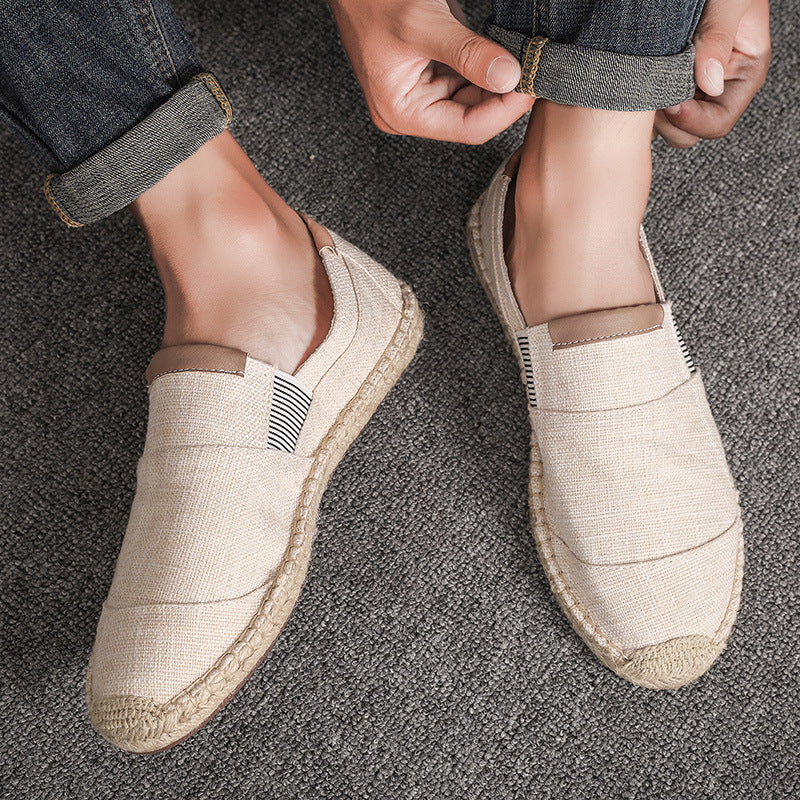 Espadriller til mænd i kanvas uden snørebånd - lette, åndbare sommersko til ferier og afslappet weekendpåklædning