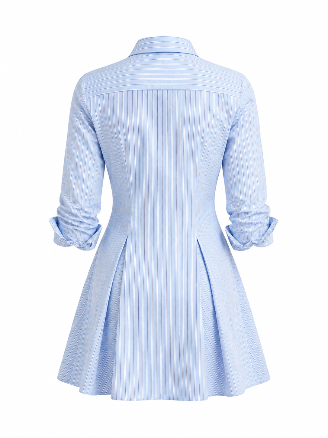 Γυναικείο εμπριμέ shirt dress – εφαρμοστή και φαρδιά γραμμή με κουμπιά μπροστά για την άνοιξη και το καλοκαίρι