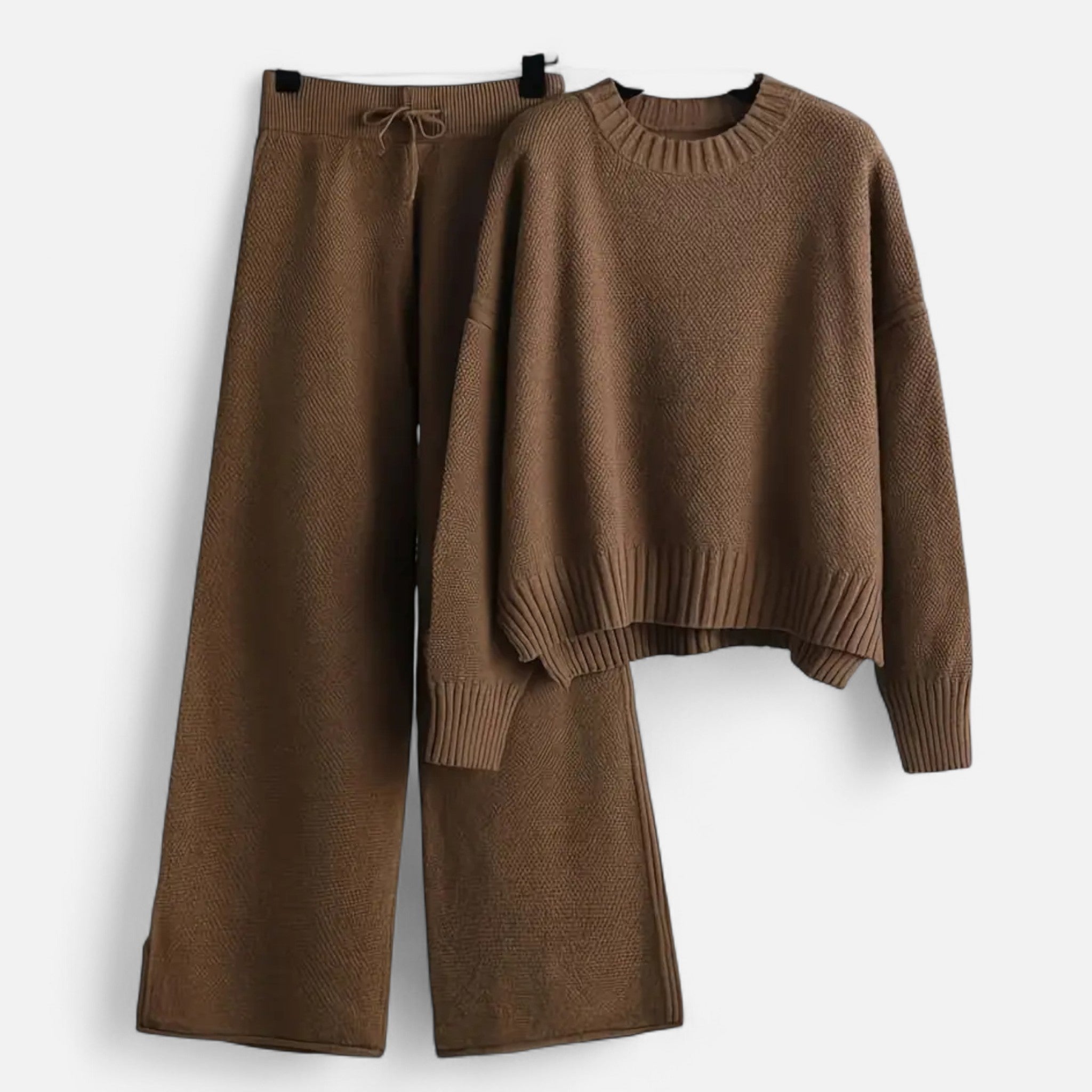 Valmonti | Women’s Knit Sweater & Wide-Leg Trouser Set