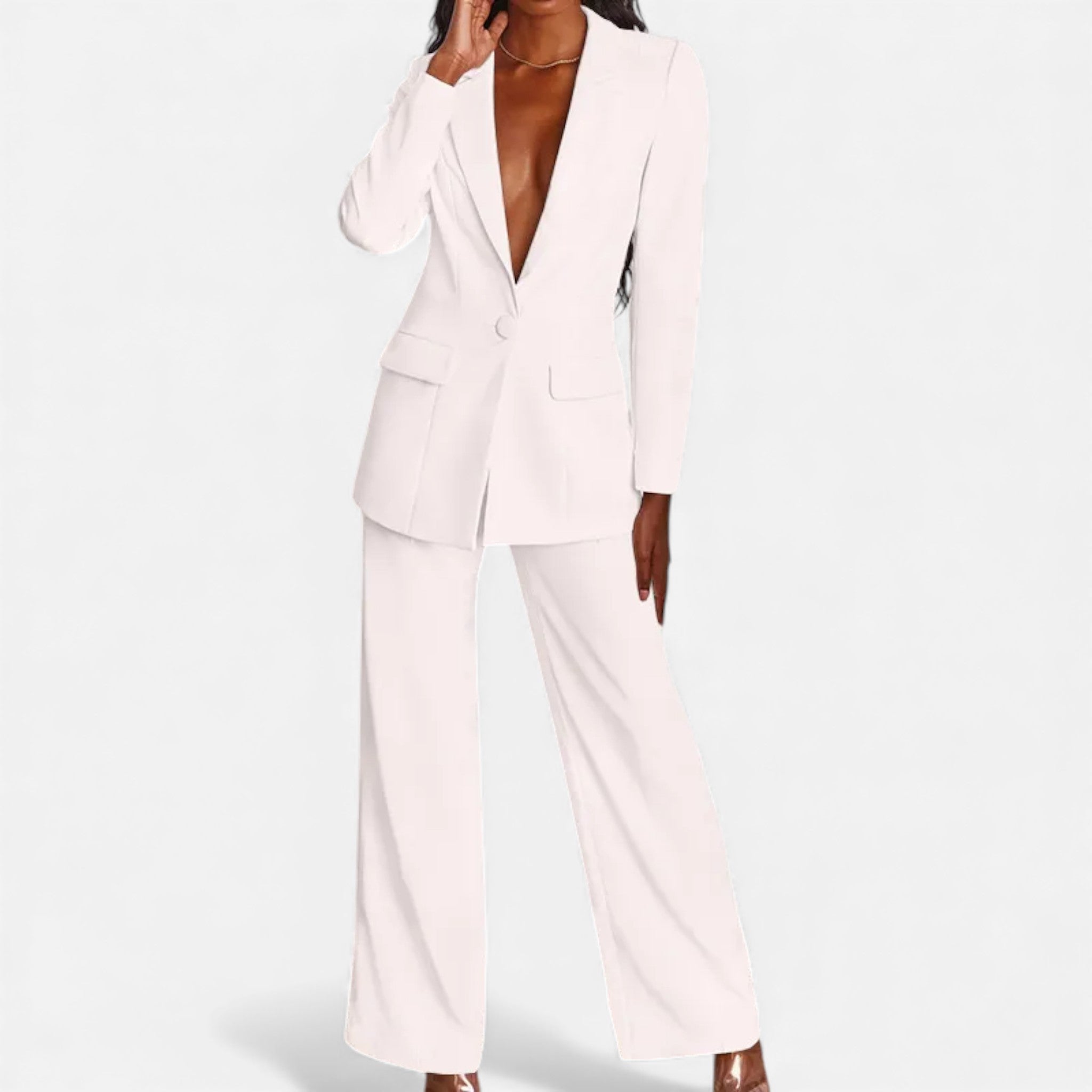 Valmonti | Women’s Business Pantsuit – Classic Tailored Suit