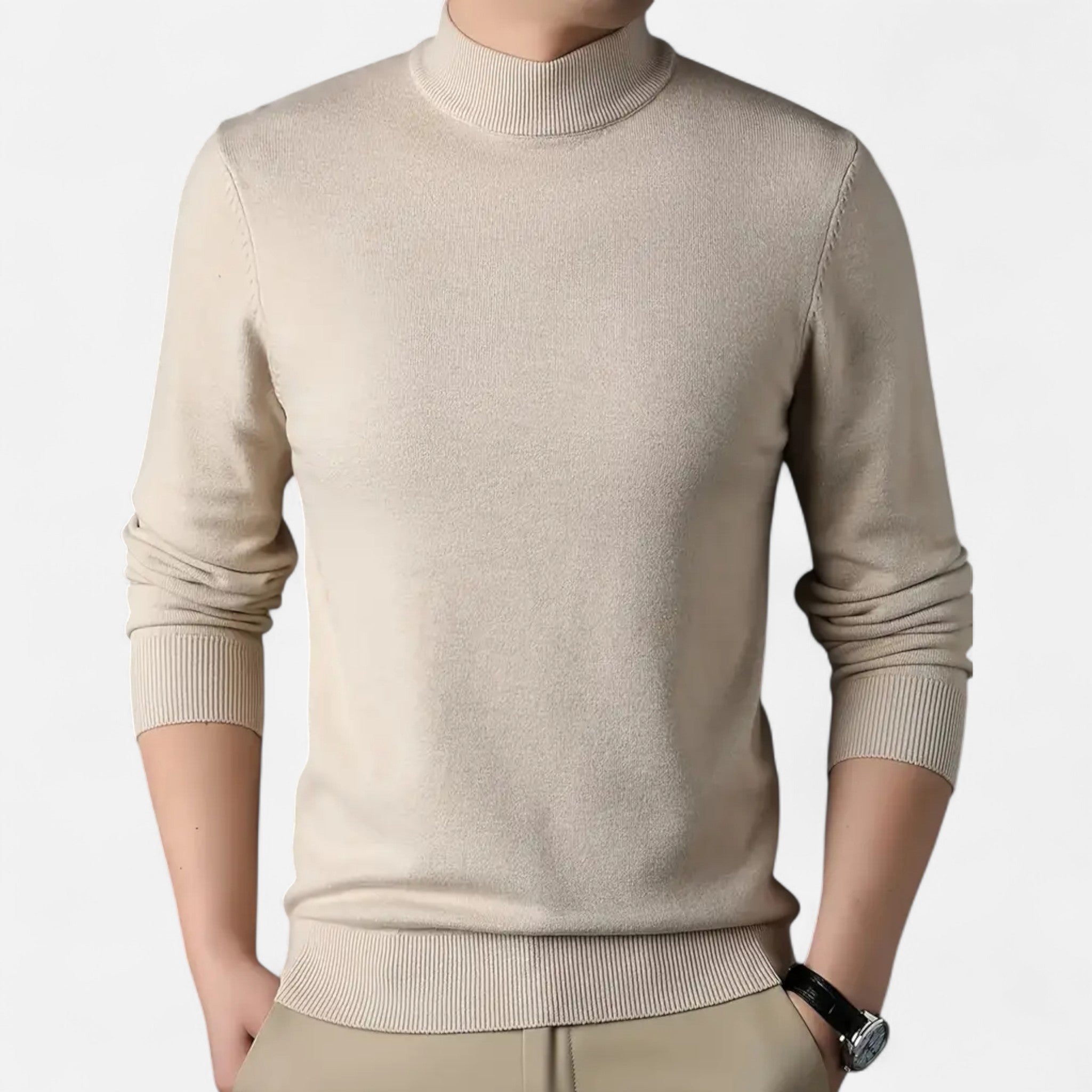 Valmonti | Men’s Stand-Collar Knit Sweater