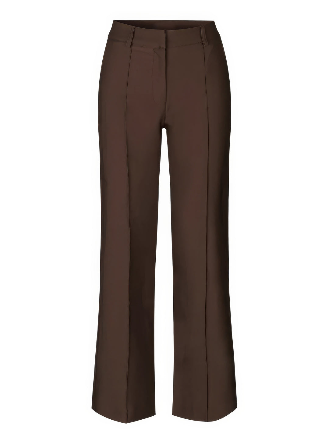 Pantaloni sartoriali da donna a vita alta e gamba larga - modello lungo e leggero con cuciture frontali per ufficio, look smart casual, viaggi e uso quotidiano