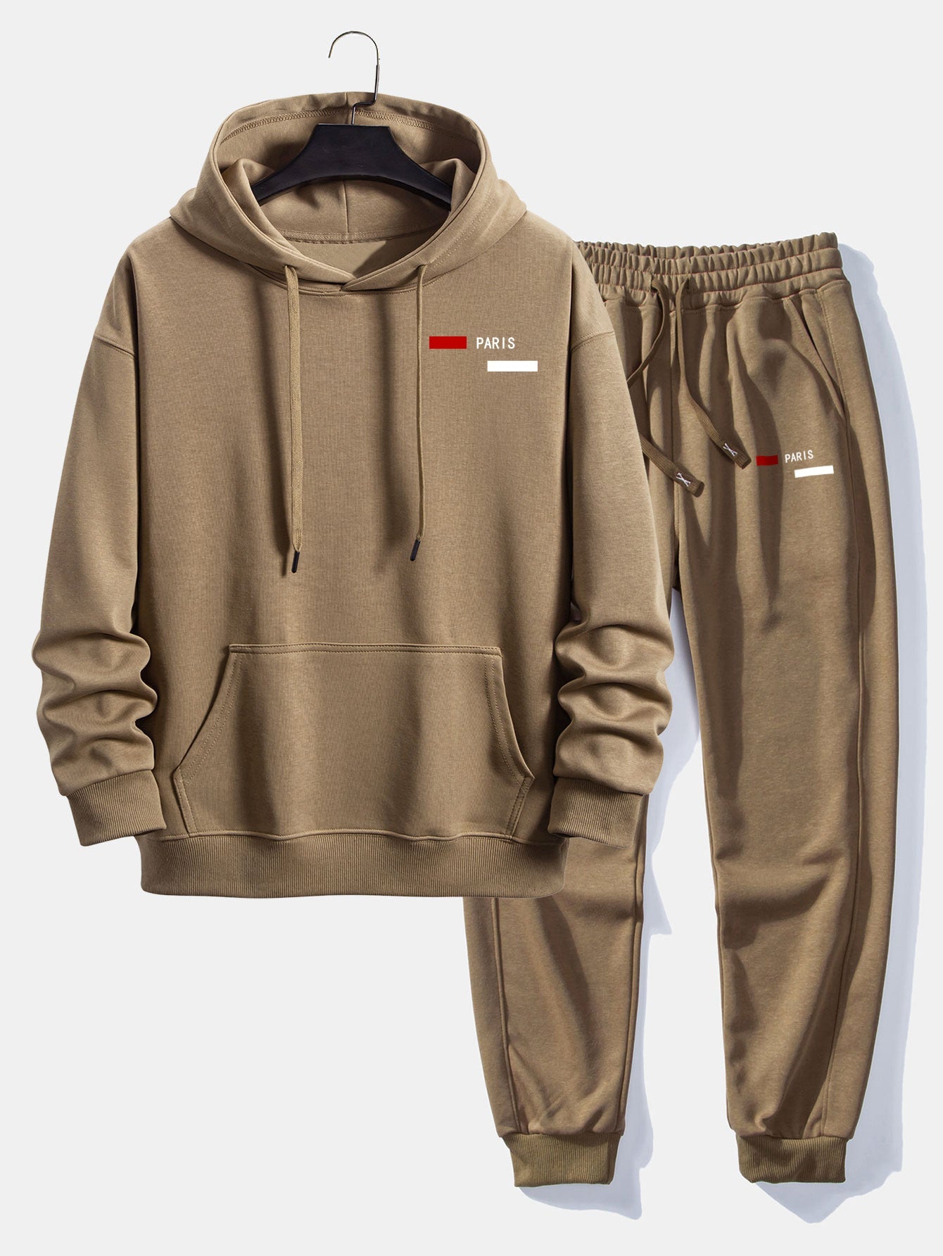 Men’s Relaxed Fit Tracksuit – Cotton Blend Hoodie and Joggers for Casual Streetwear