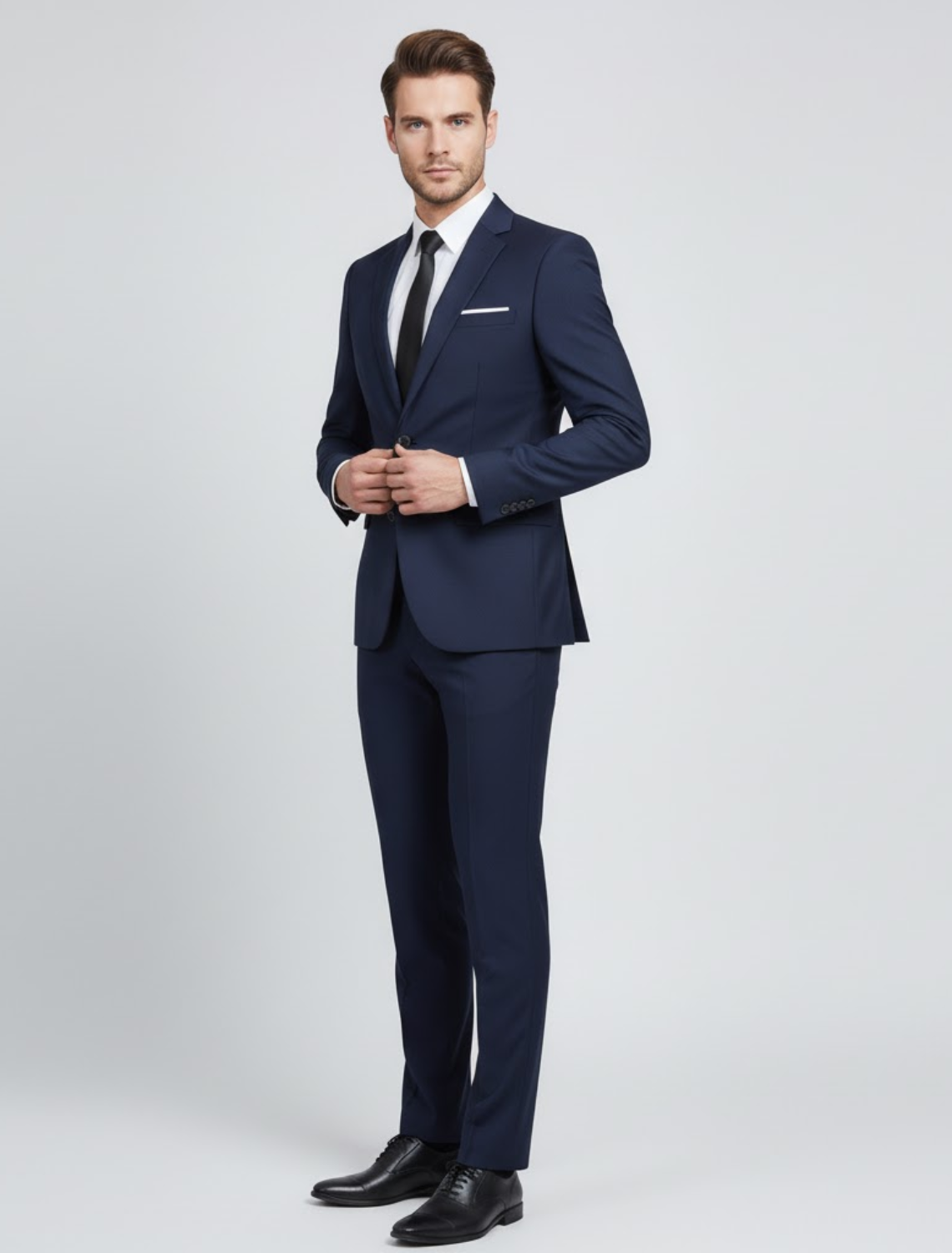 Costume deux pièces ajusté pour homme – Élégance moderne pour le printemps et l’été, au bureau et lors d’événements formels
