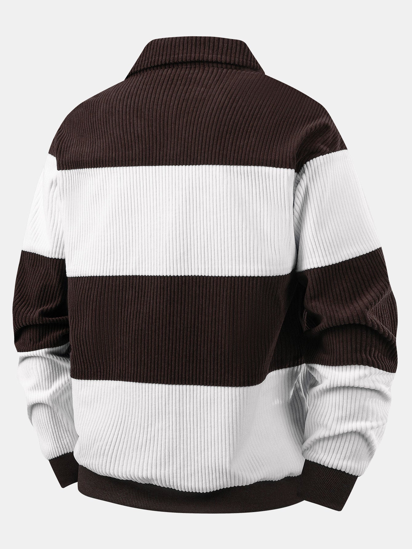 Men’s Corduroy Polo Sweatshirt – Relaxed Retro Layer for Autumn and Winter