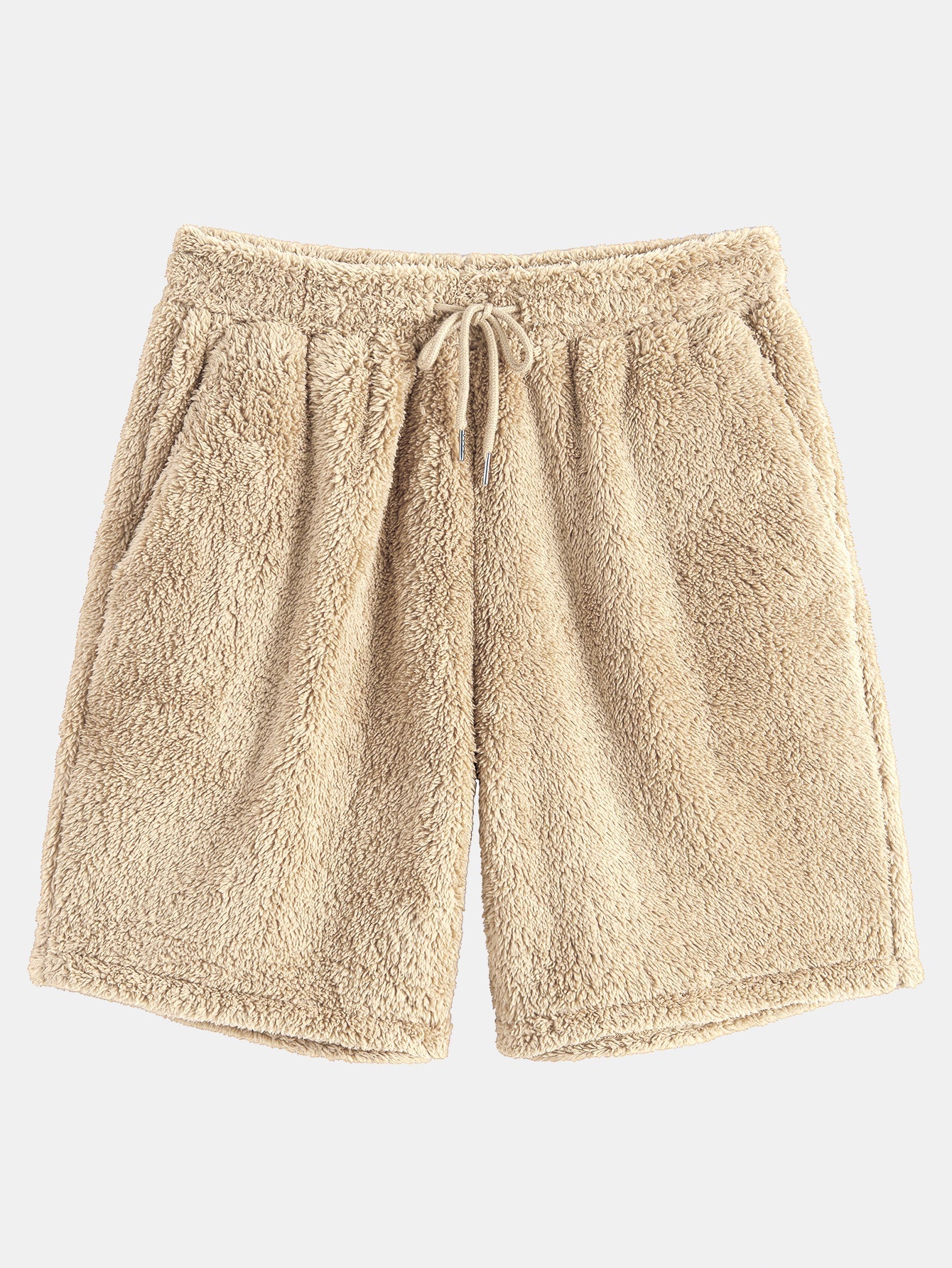 Men’s Teddy Fleece Hoodie and Shorts Set – Relaxed Two-Piece for Casual Days