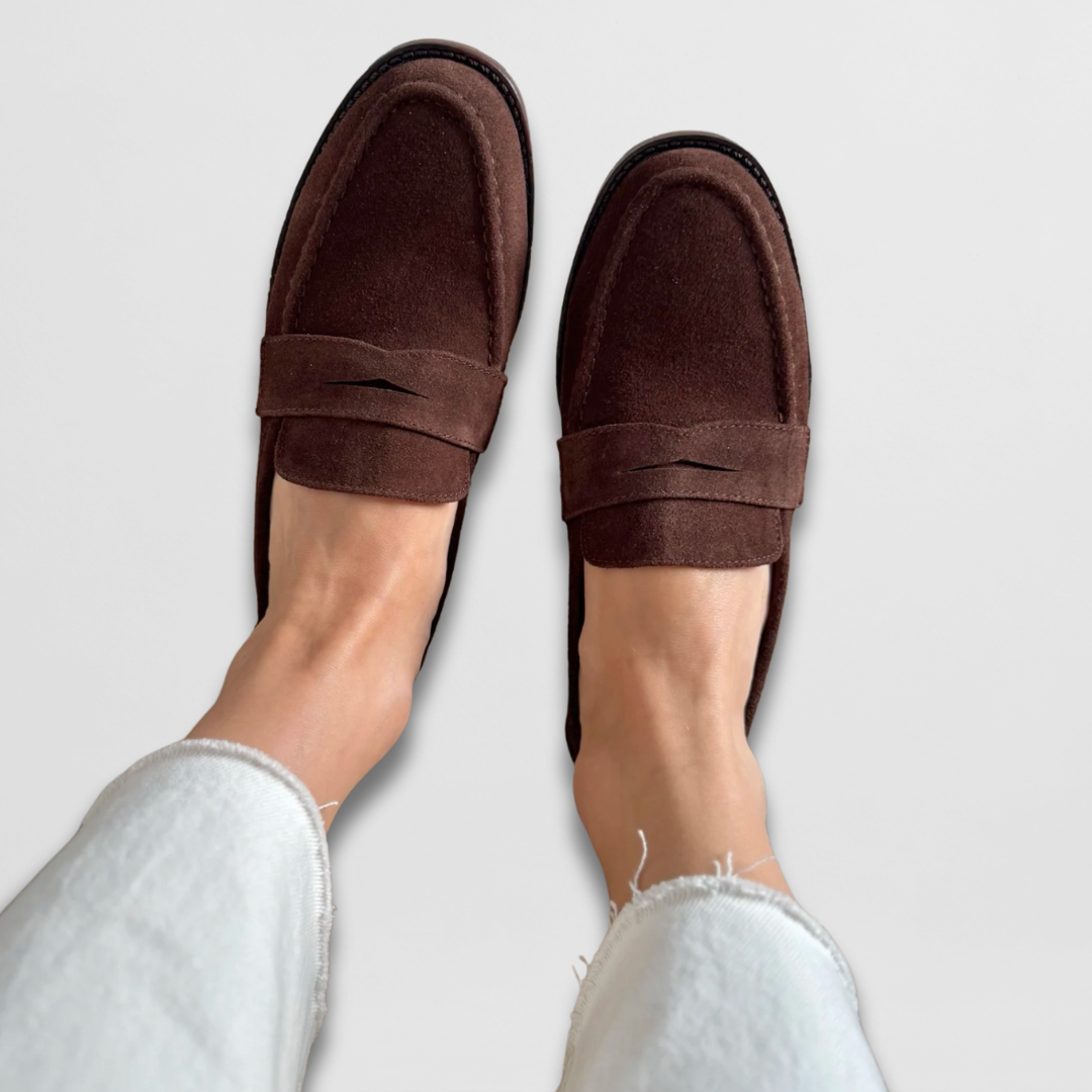 Women’s Suede Penny Loafers Classic Flat Everyday Shoes
