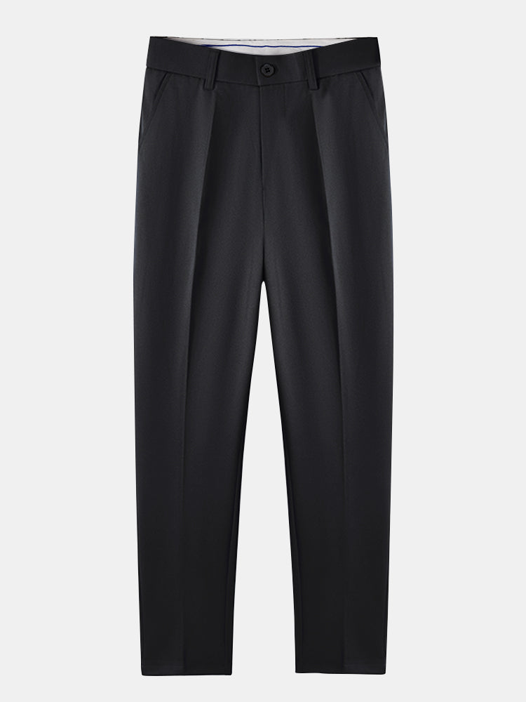 Men’s Knitted Button-Up Shirt Co-Ord with Slim Tapered Trousers for Smart Casual Wear