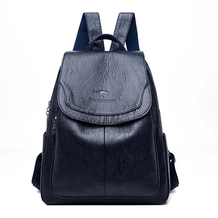 Women’s Faux Leather Flap Backpack – Adjustable-Strap Everyday Bag with Spacious Organised Storage for Work Travel and Shopping