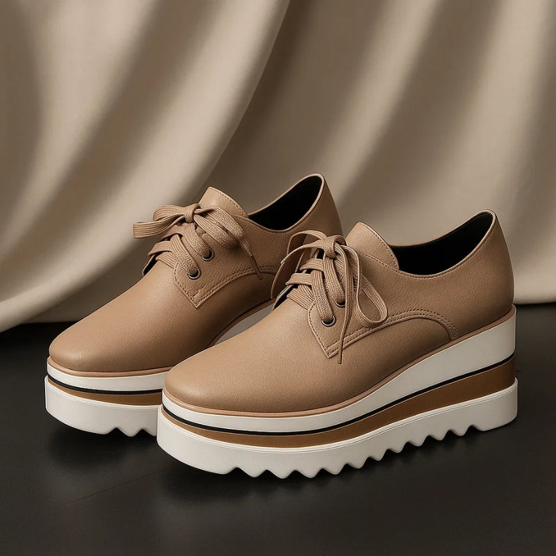 Women’s Platform Lace-Up Chunky Sole Oxford Shoes