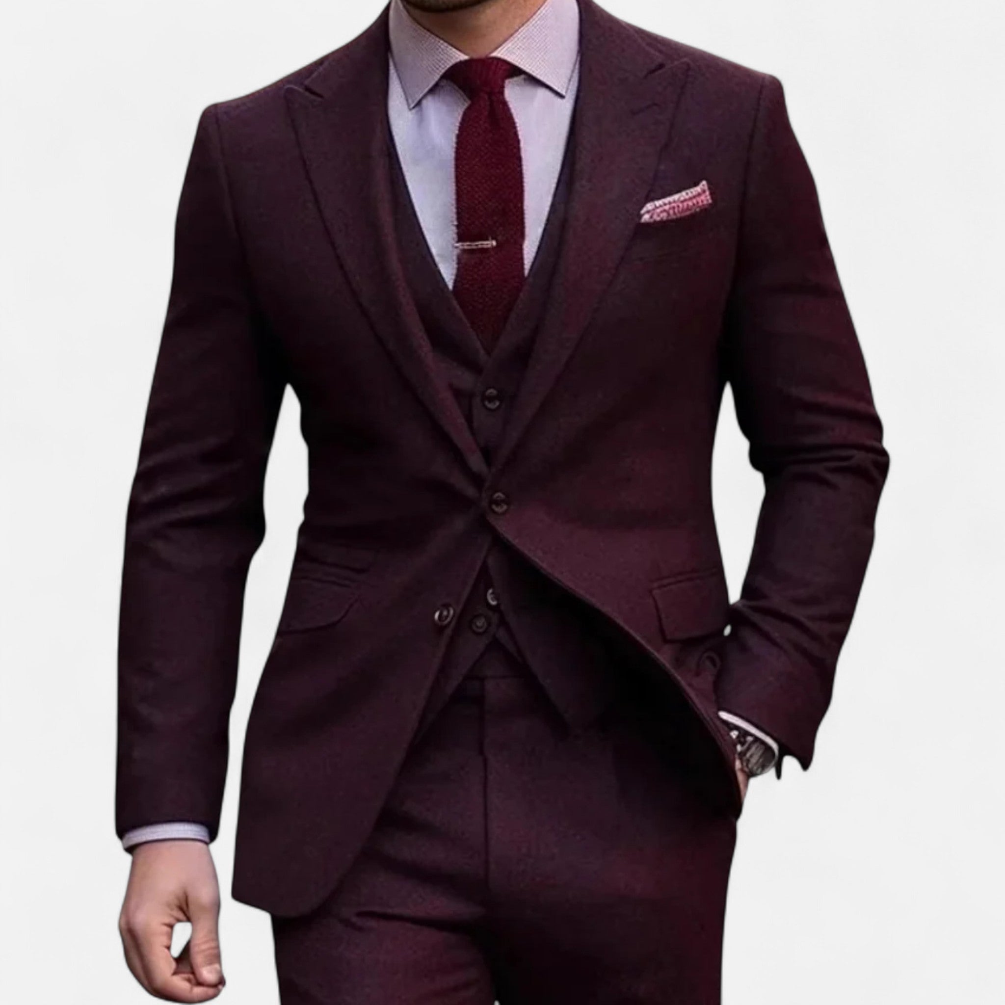 Valmonti | Men’s Three-Piece Suit – Slim-Fit Aristocratic Elegance