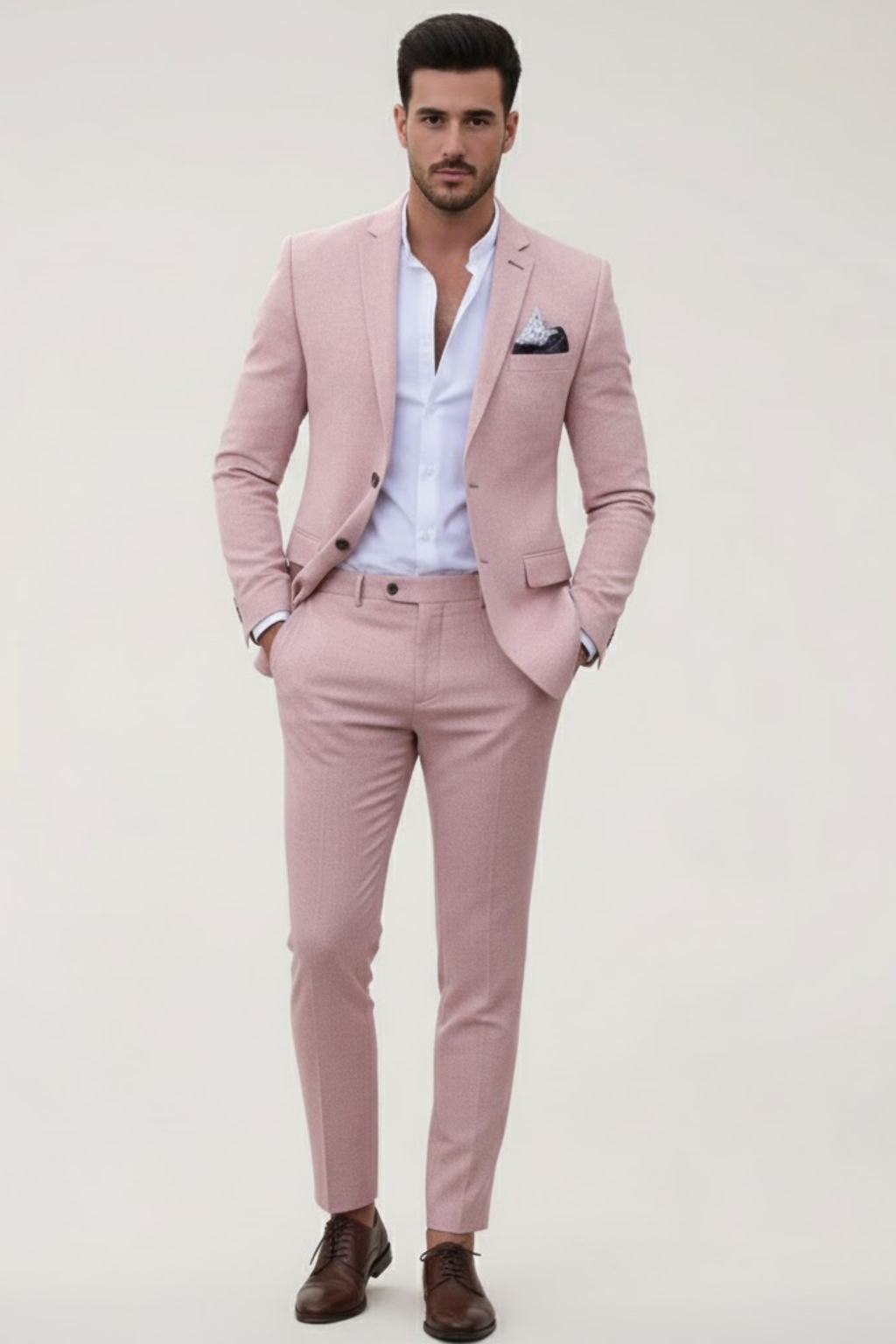 Costume deux pièces ajusté pour homme – coupe slim, idéal pour les mariages de printemps et les affaires