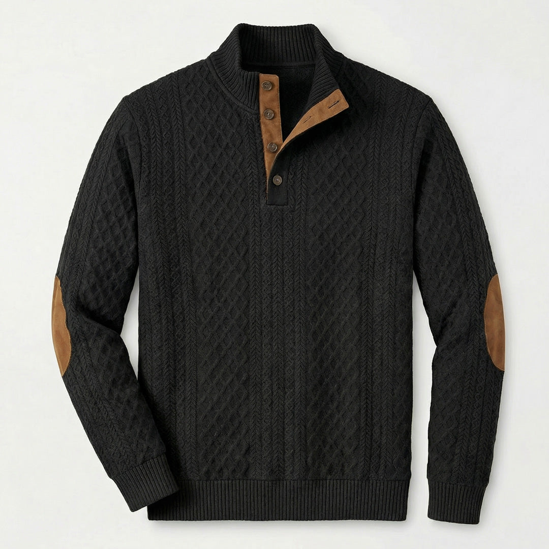 Crown – High Collar Knit Pullover Sweater