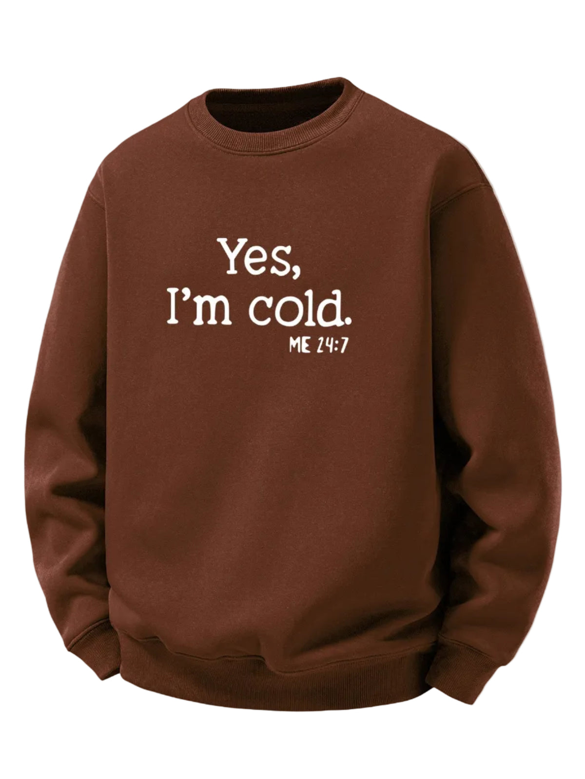 Men’s Sherpa Fleece Lined Printed Sweatshirt – Relaxed Fit Warm Crew Neck Pullover for Autumn and Winter