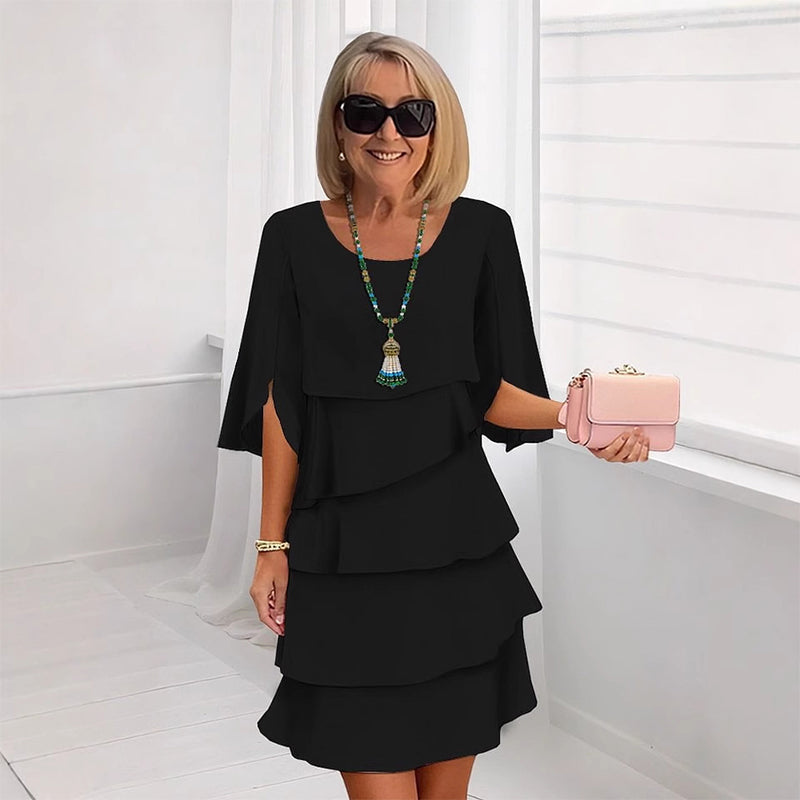 Women’s Layered Chiffon Dress Flowing Occasion Style