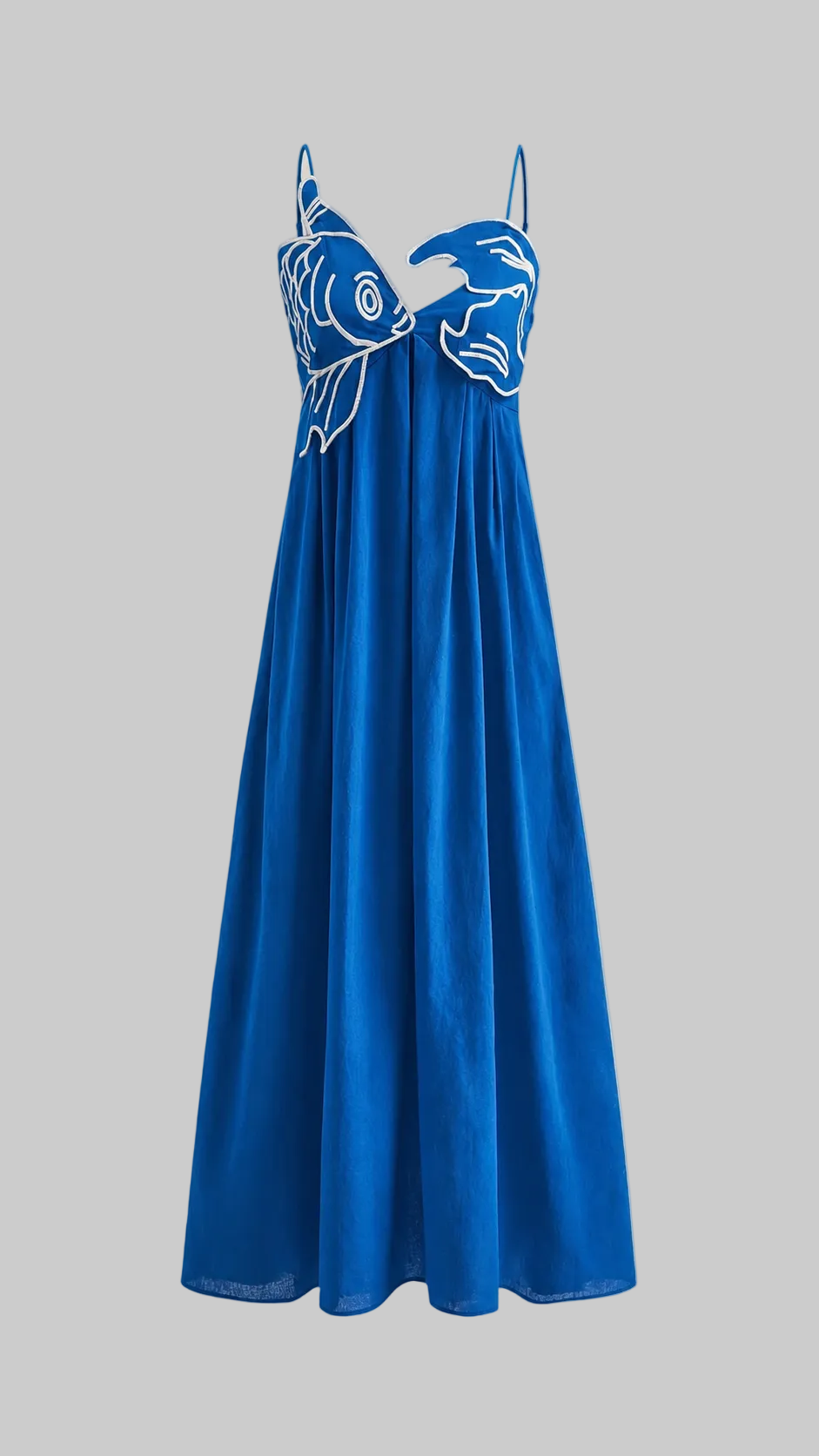 Women’s Empire Waist Maxi Dress – Embroidered Bodice Style for Summer Ceremonies