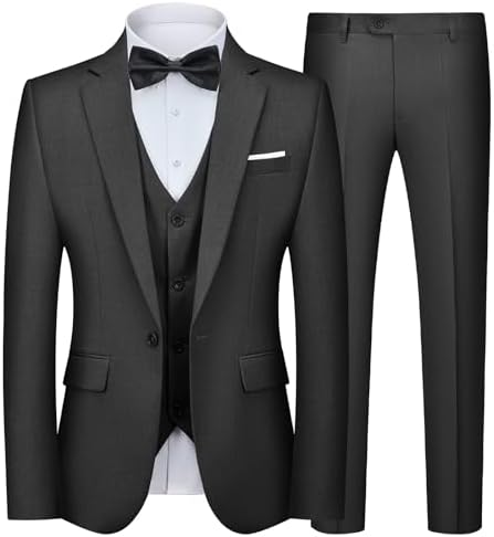Men’s Slim Three-Piece Suit – Refined Formal Set for Weddings and Business