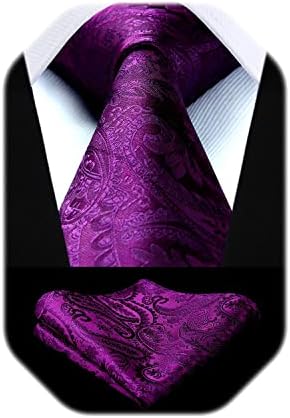 Pánská sada kravat s paisley žakárovým vzorem – elegantní formální doplňky na svatby a společenské události