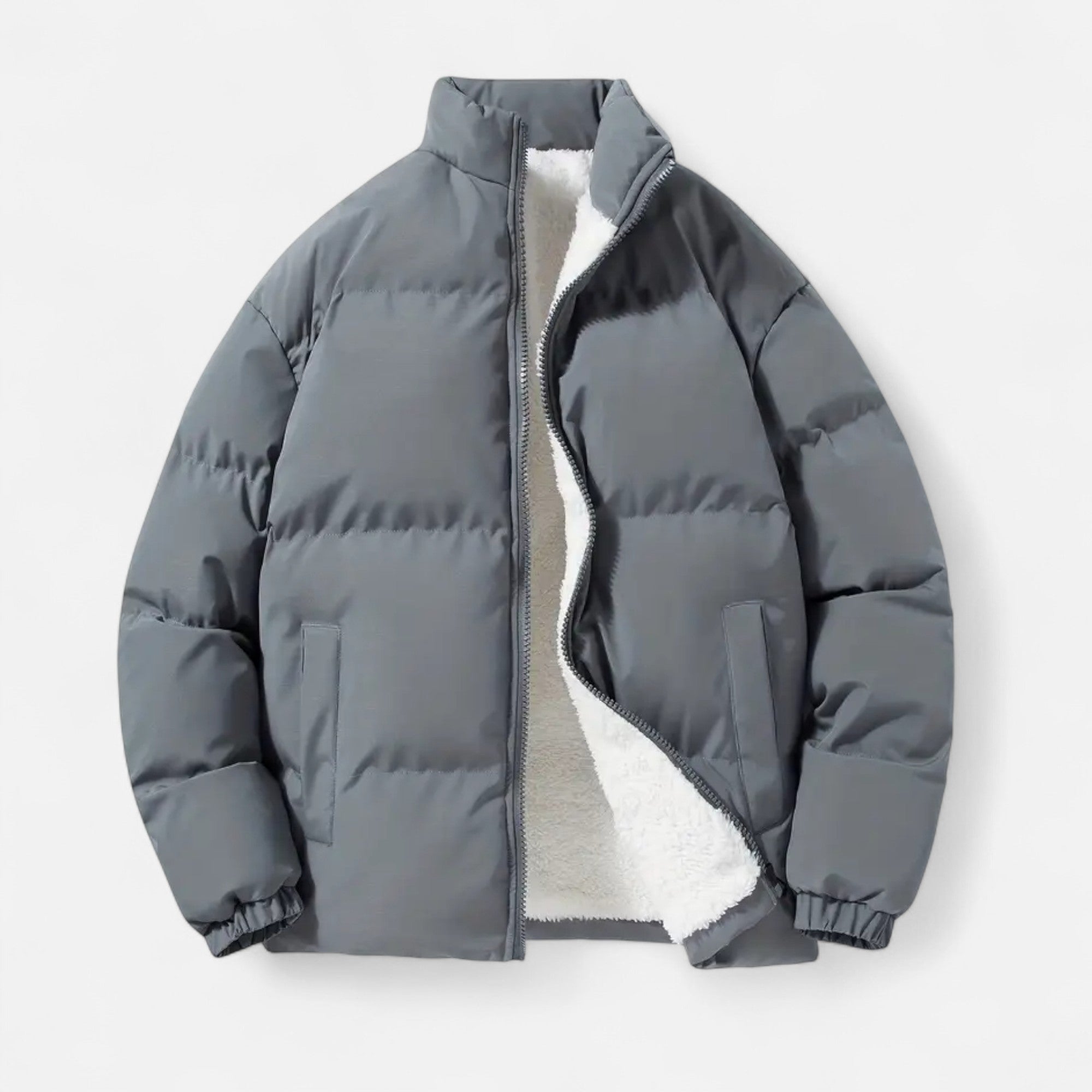 Valmonti | Men’s Classic Jacket – Lambswool Warmth, Stand‑Collar Sophistication