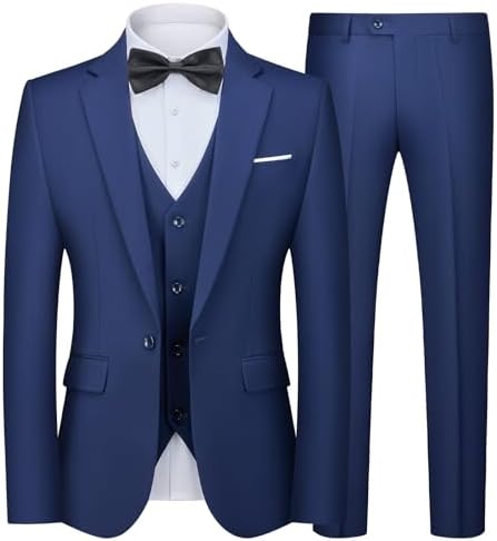 Men’s Slim Three-Piece Suit – Refined Formal Set for Weddings and Business