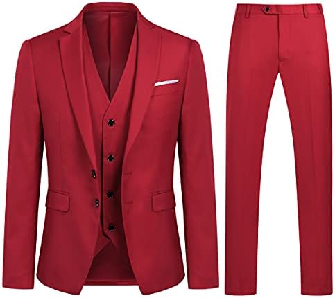 Men’s Three-Piece Tailored Suit – Smart Formal Set for Weddings and Business