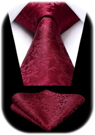 Pánská sada kravat s paisley žakárovým vzorem – elegantní formální doplňky na svatby a společenské události