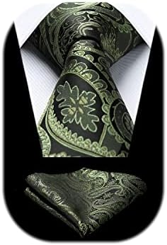 Pánská sada kravat s paisley žakárovým vzorem – elegantní formální doplňky na svatby a společenské události