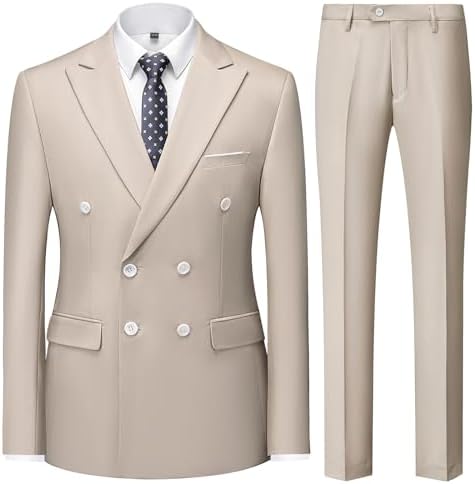 Men’s Double-Breasted Two-Piece Tuxedo – Formal Tailoring for Weddings and Evening Events