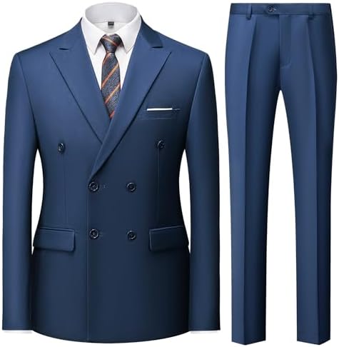 Men’s Double-Breasted Two-Piece Tuxedo – Formal Tailoring for Weddings and Evening Events