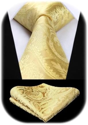Pánská sada kravat s paisley žakárovým vzorem – elegantní formální doplňky na svatby a společenské události