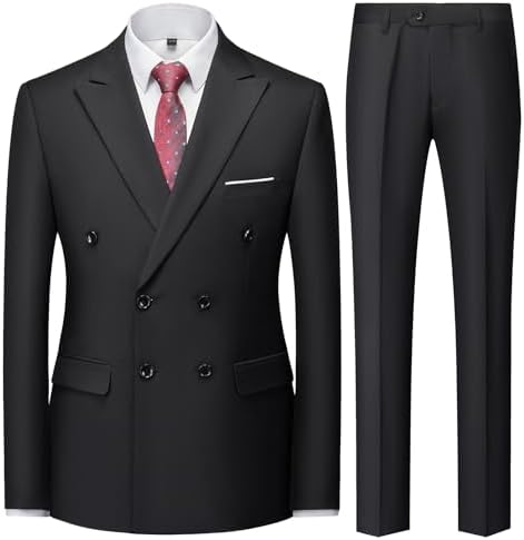 Men’s Double-Breasted Two-Piece Tuxedo – Formal Tailoring for Weddings and Evening Events