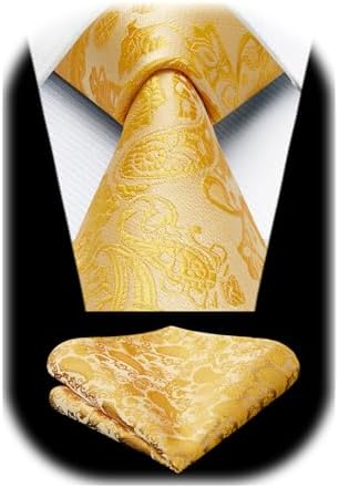 Pánská sada kravat s paisley žakárovým vzorem – elegantní formální doplňky na svatby a společenské události