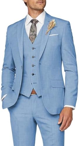 Men’s Slim Three-Piece Suit – Refined Formal Tailoring for Weddings and Business