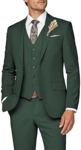 Men’s Slim Three-Piece Suit – Refined Formal Tailoring for Weddings and Business