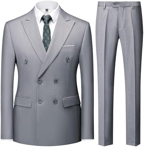 Men’s Double-Breasted Two-Piece Tuxedo – Formal Tailoring for Weddings and Evening Events