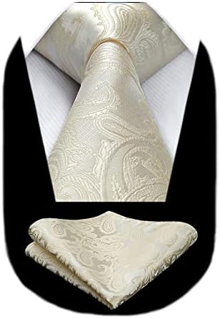 Pánská sada kravat s paisley žakárovým vzorem – elegantní formální doplňky na svatby a společenské události