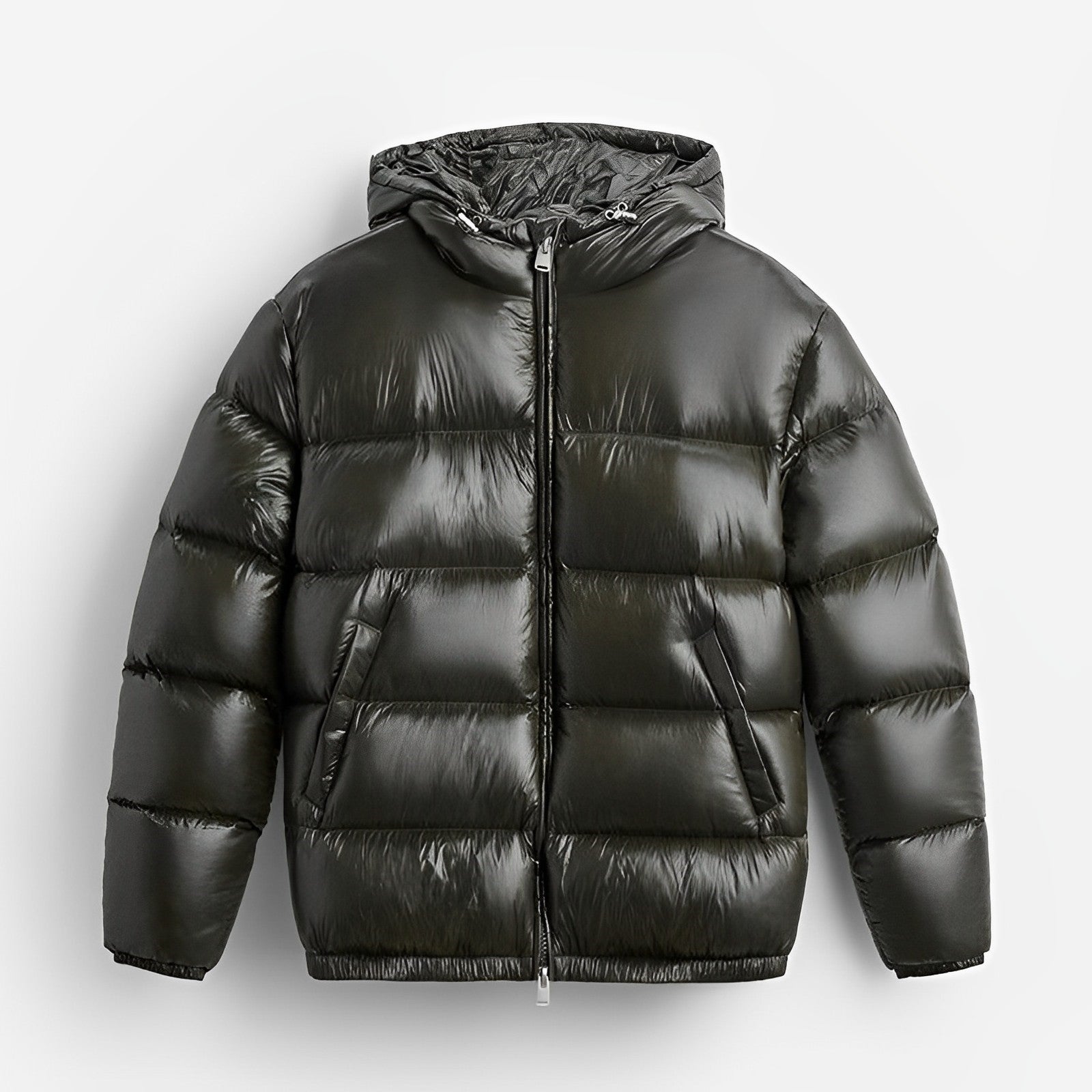Men’s Hooded Down Puffer Jacket – Lightweight Insulated Winter Outerwear for Everyday Cold-Weather Wear