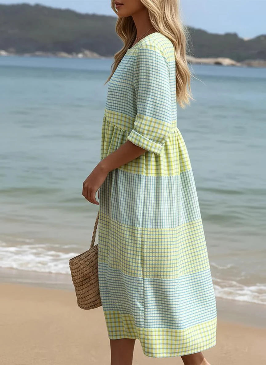 Women’s Printed Midi Dress Relaxed Everyday Style