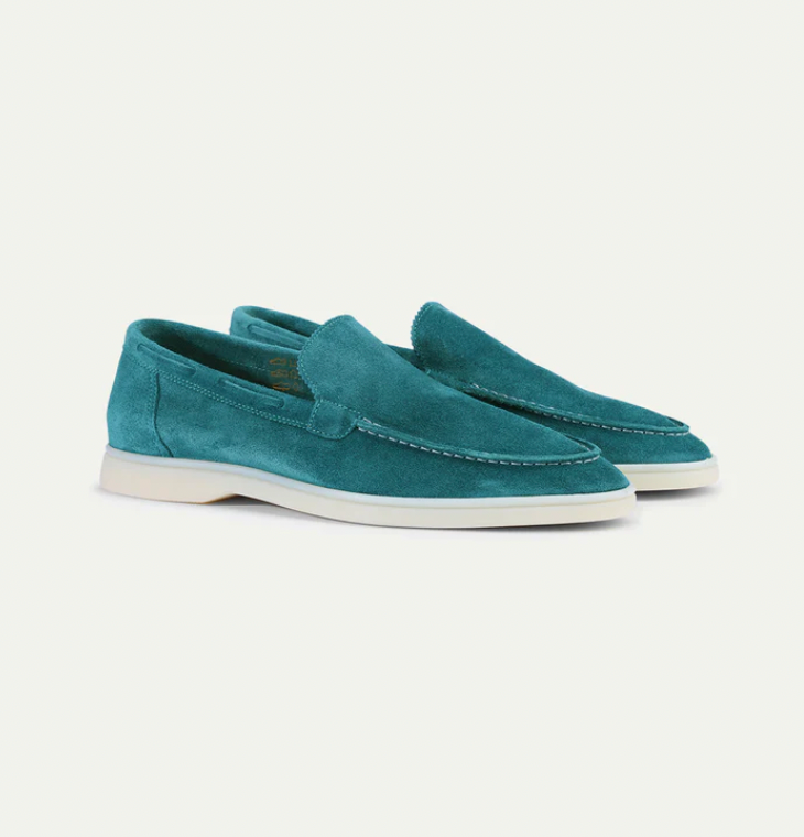 Mocassini da uomo in camoscio senza lacci Scarpe da guida smart casual