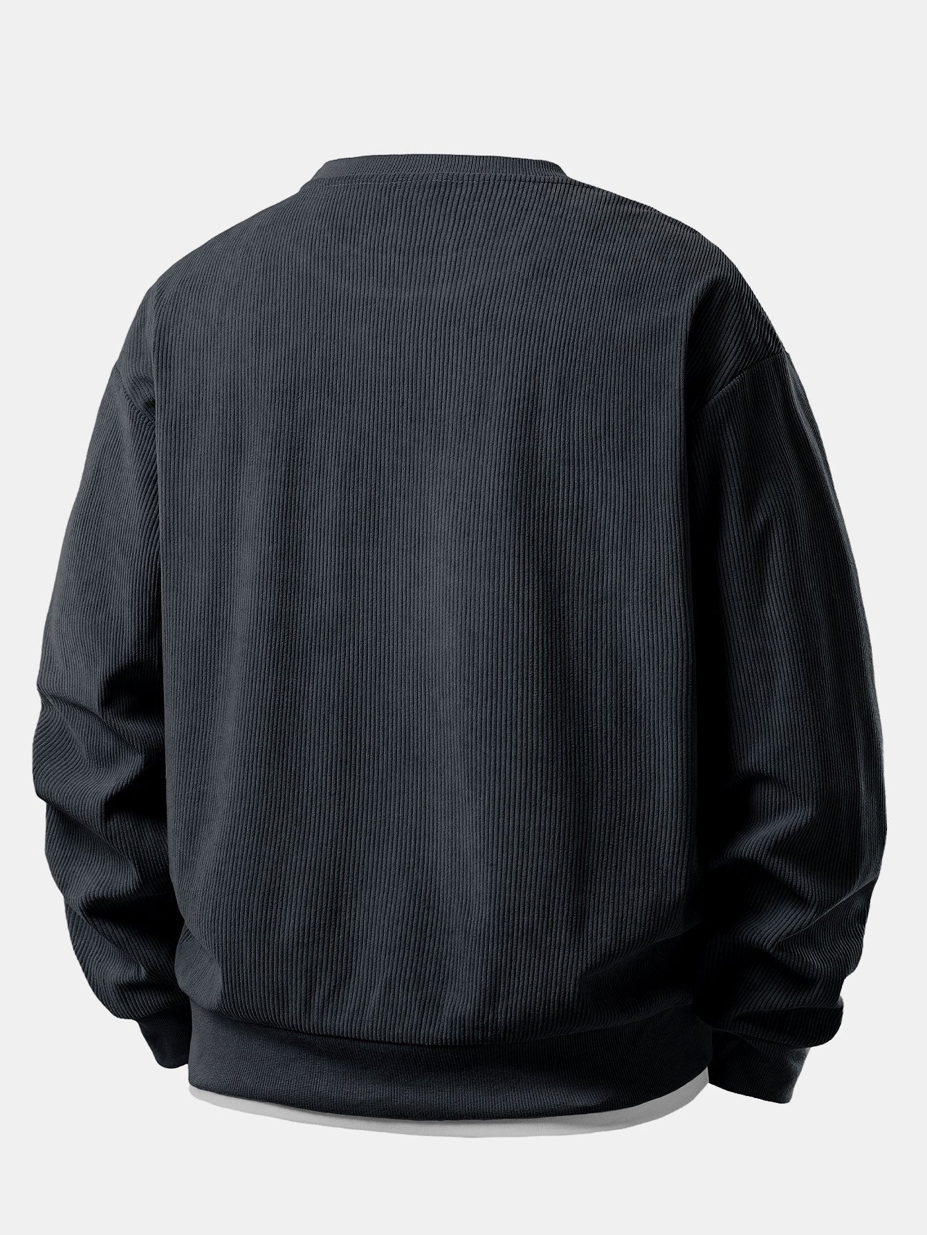 Felpa girocollo a strati in velluto a coste da uomo – Pullover casual e comodo per tutti i giorni più freschi